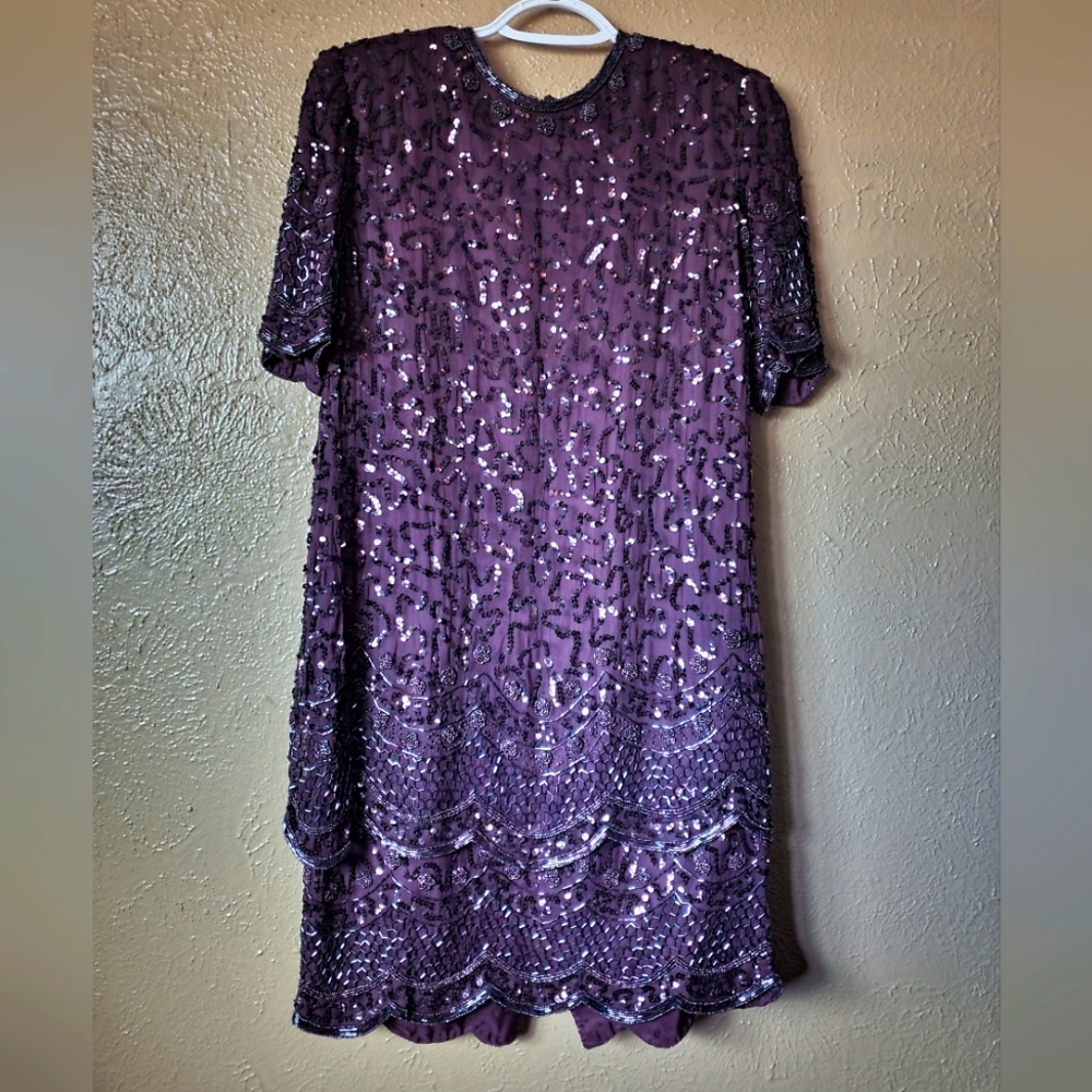 Vintage beaded dress by brilliante  by j.a